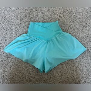 Womens Offline Aerie Aqua Crossover High-Waisted Skirt